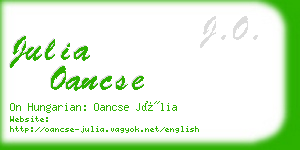 julia oancse business card